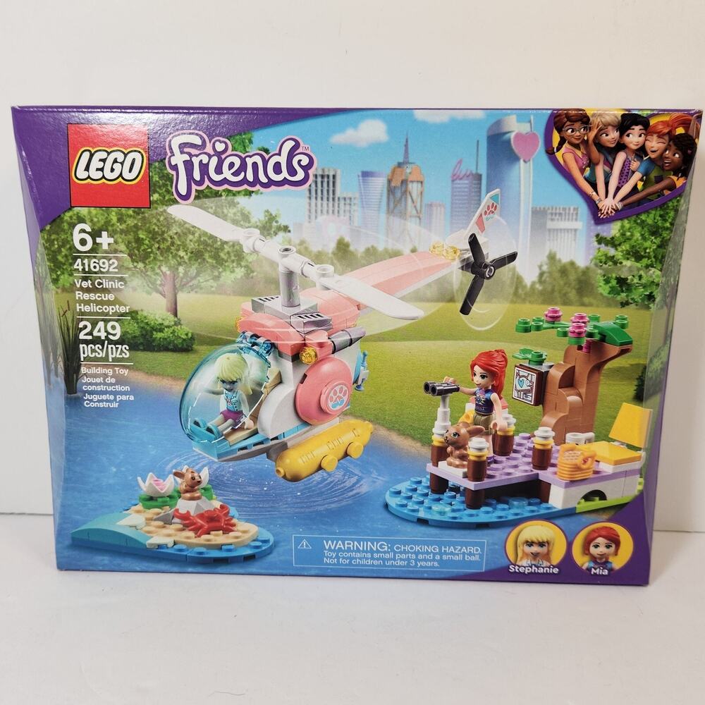 LEGO Friends 41692 Vet Clinic Rescue Helicopter Sealed Stephanie Mia Mini Figure